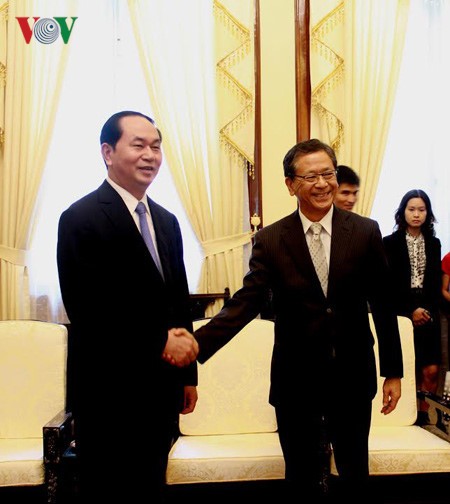 Чан Дай Куанг принял посла Японии в связи с окончанием срока его работы во Вьетнаме - ảnh 1